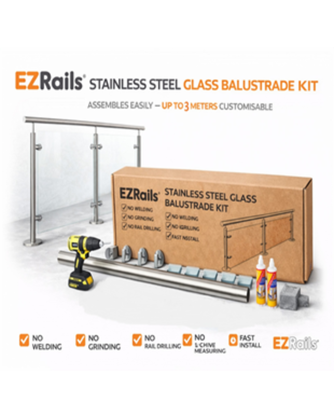 3m Glass Stair Kit